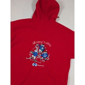 Acme Looney Valley Ski Patrol M Fleece Zip Pull Over Hoodie Bugs Taz Sylvester